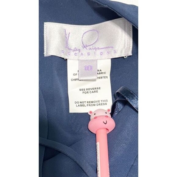 Hayley Paige Occasions Women's V-Neckline Style 5170 Jumpsuit Blue Size 10 - Picture 2 of 12